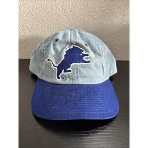 Bennie Blades #36 Signed Detroit Lions Adjustable Denim Hat